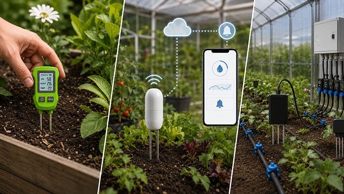 Comparison of soil moisture sensor types