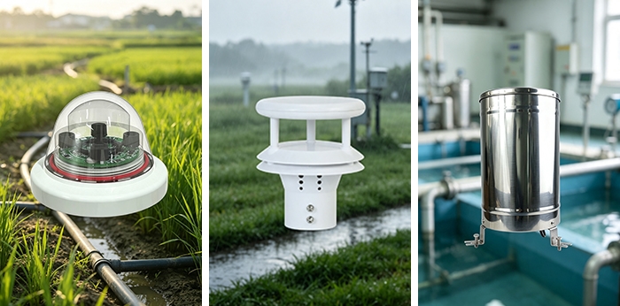 Different rain sensors detect rainfall