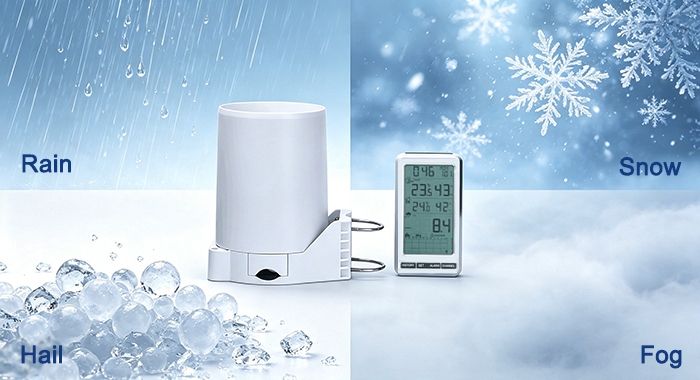 Rain sensor detecting different weather conditions