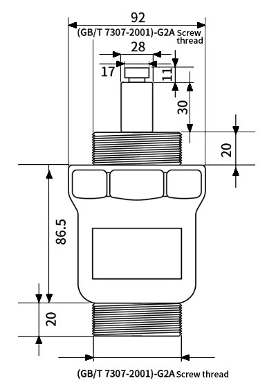 120 GHz radar water level sensor dimension