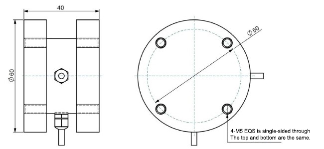 2 axis force sensor size