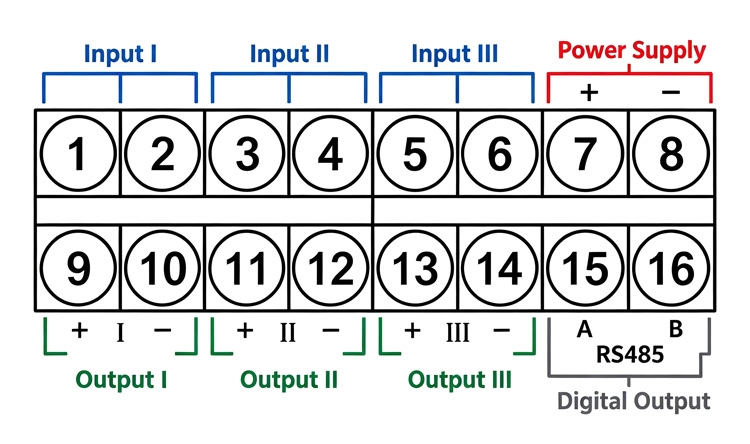 3-phase ac voltage power transducer wiring diagram.