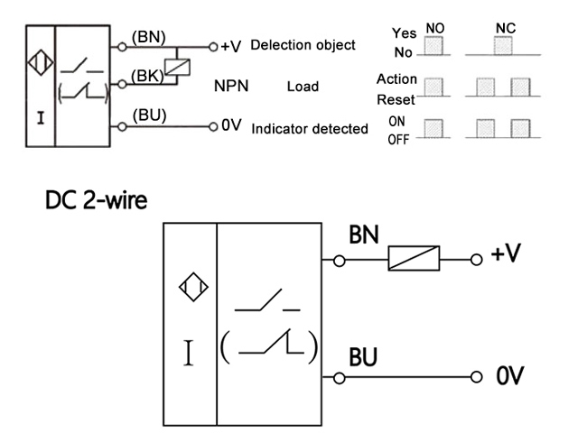 4mm inductive proximity sensor wiring