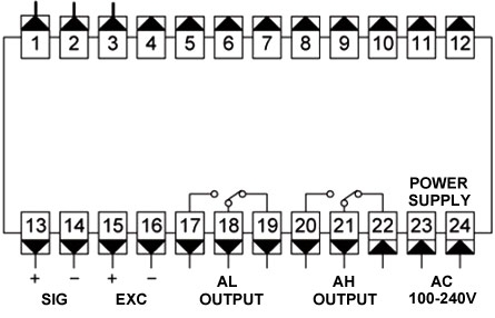 5 digit display controller for load cells wiring