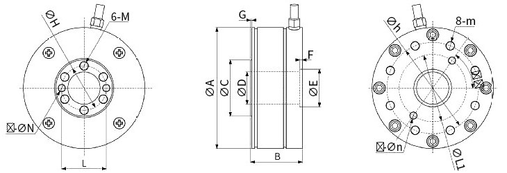 6 axis force sensor size
