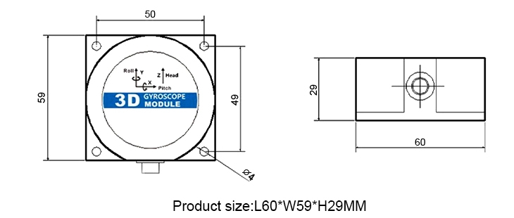 9 axis gyro sensor dimension