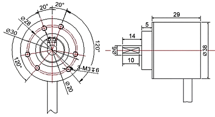 Absolute angle encoder size