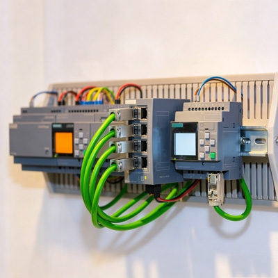 AC voltage sensor installed in a power distribution panel for real-time voltage monitoring.