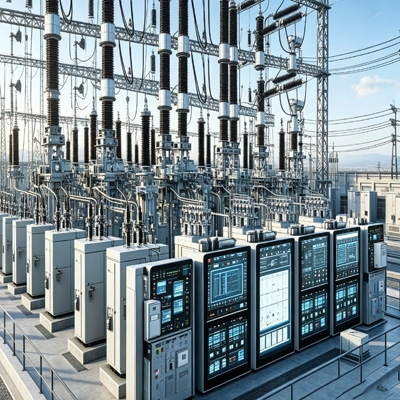 AC voltage sensor used for voltage measurement in a power grid monitoring system.
