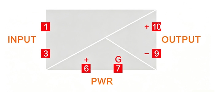 SUCH ac voltage transducer wiring diagram showing clear terminal connections for safe installation.
