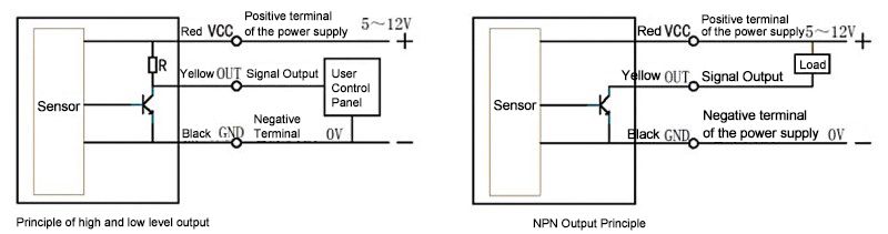 Active non-contact infrared sensor wiring