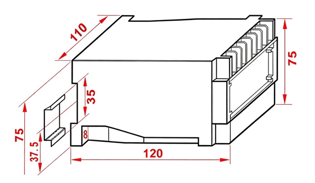 Active power transducer dimension diagram