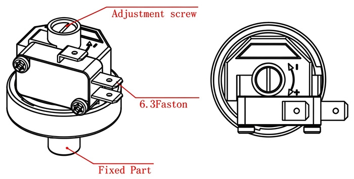Adjustable boiler pressure switch details