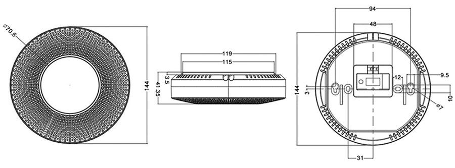 Air quality sensor for home size