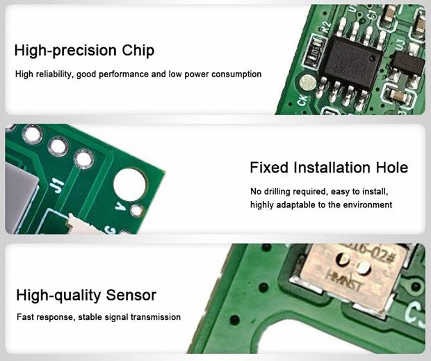 Air quality sensor module features
