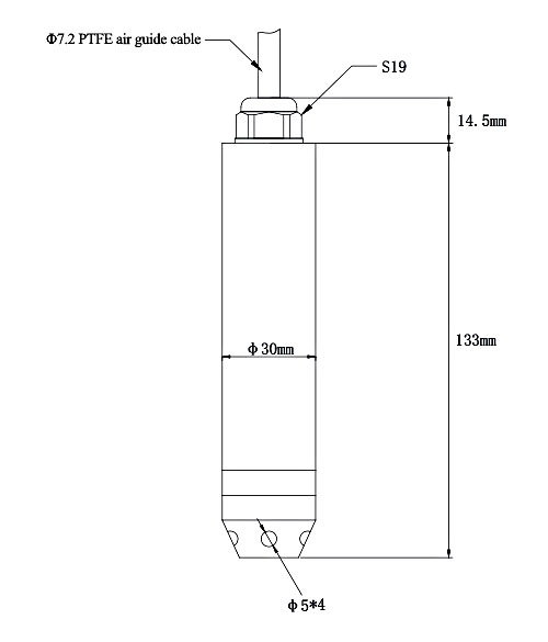 Anti corrosion submersible level sensor dimension
