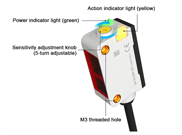 Background suppression photoelectric sensor details