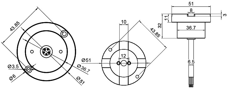 Basement water leak sensor size