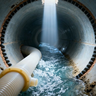 Capacitive liquid level sensor for municipal water supply pipeline