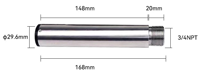 Chemical concentration sensor dimension