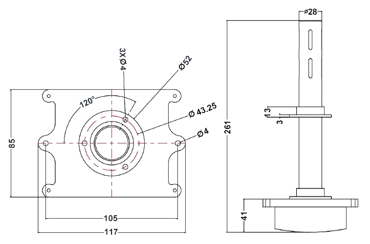 CO2 air quality sensor dimension