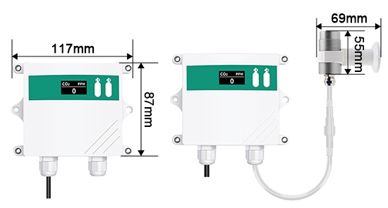 CO2 transmitter dimension