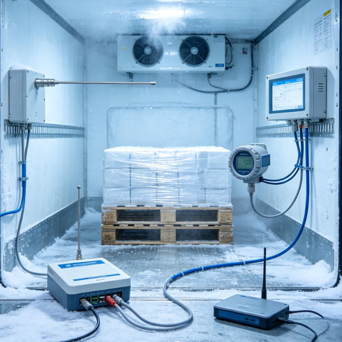 Cold chain logistics temperature and humidity application view