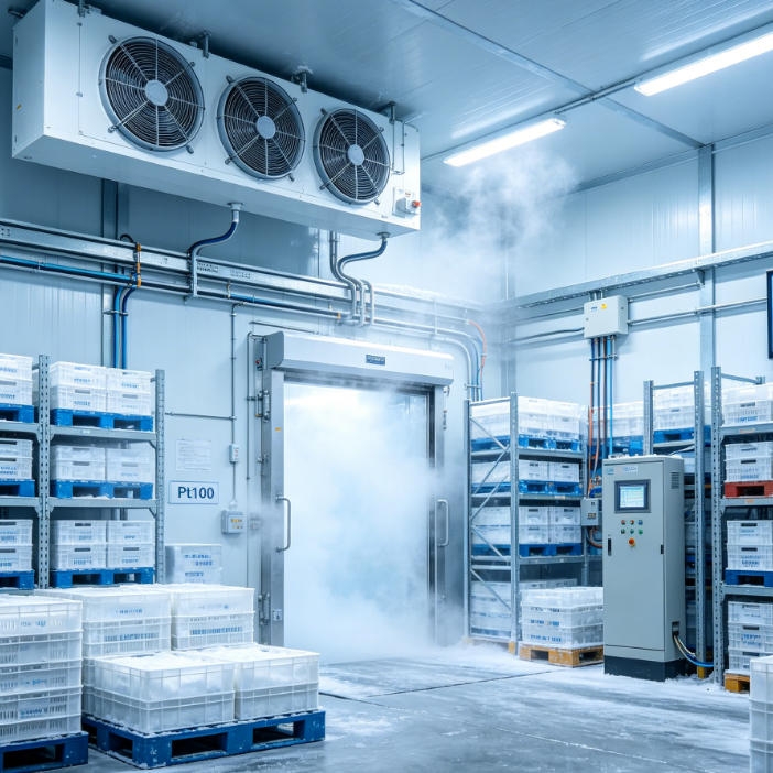 Cold chain warehouse temperature monitoring application view