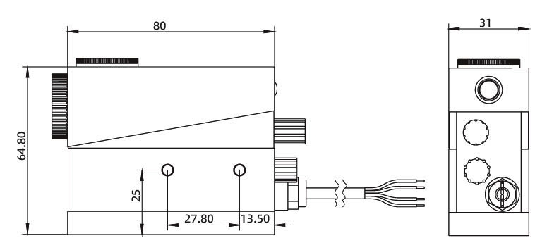Color mark sensor BZJ-311 dimension