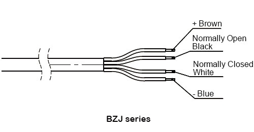 Color mark sensor BZJ series wiring diagram