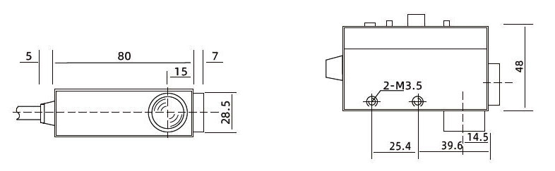 Color mark sensor Z3N series dimension