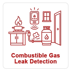Combustible gas leak detection