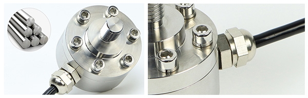 Compact tension compression load cell feature