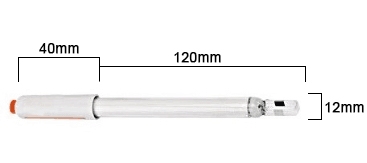Conductivity level probe for laboratory size