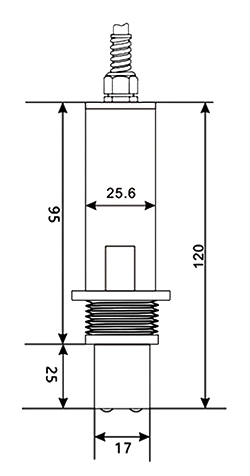 Conductivity water sensor size