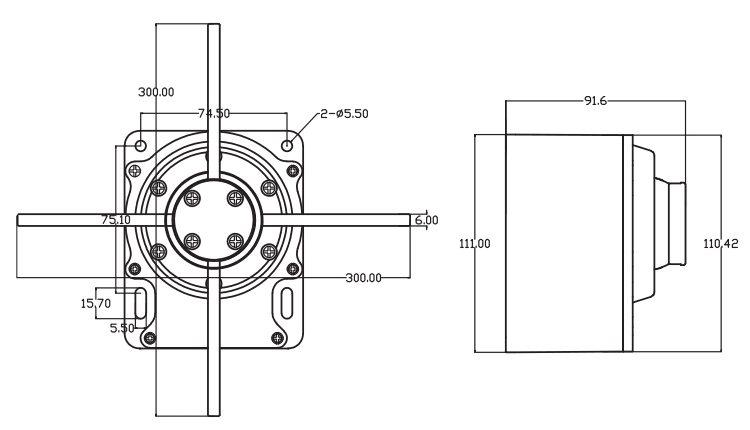 Cross limit switch dimension