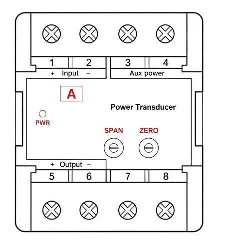 Calibration instructions for dc current power transducer