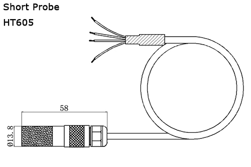 Dehumidifier humidity sensor short probe size