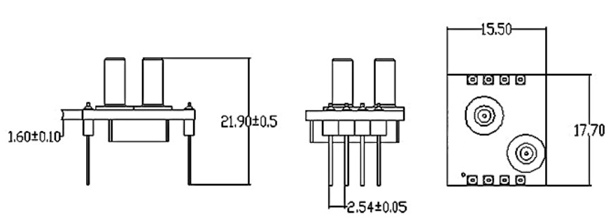 Differential pressure sensor module dimension
