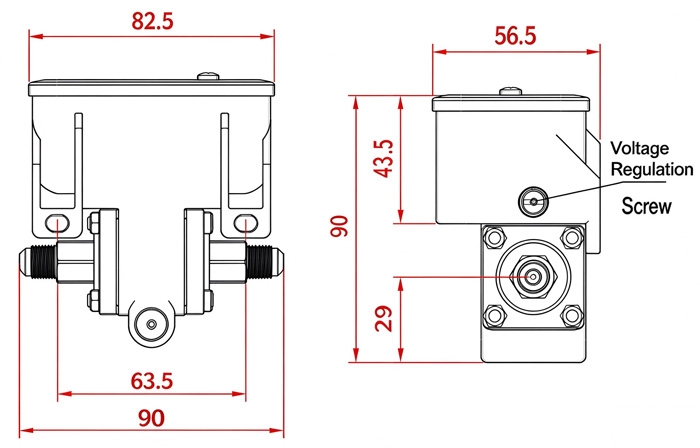 Differential pressure switch dimensions