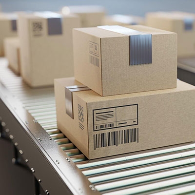 Diffuse reflective photoelectric sensor for parcel sorting