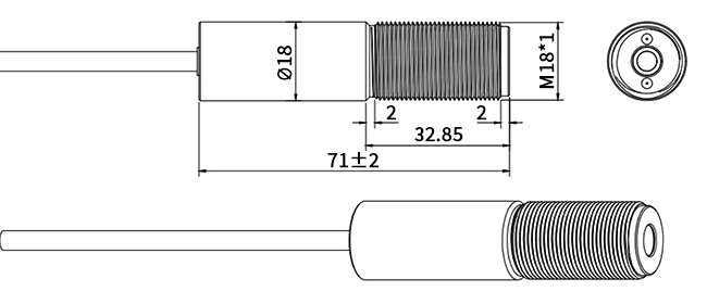 Digital infrared temperature sensor dimension