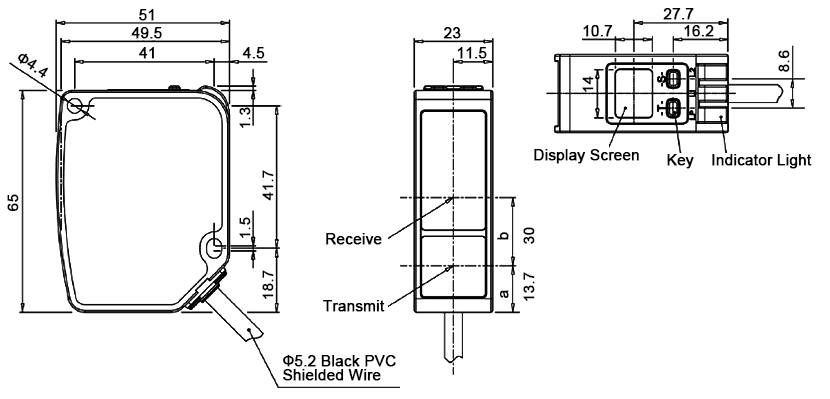 85mm digital laser displacement sensor dimension