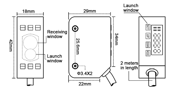 Digital photoelectric sensor dimension