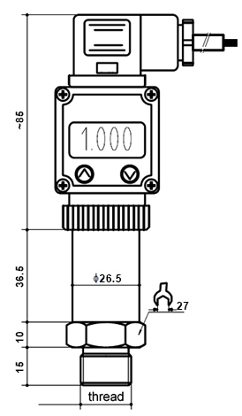 Digital pressure transmitter dimension