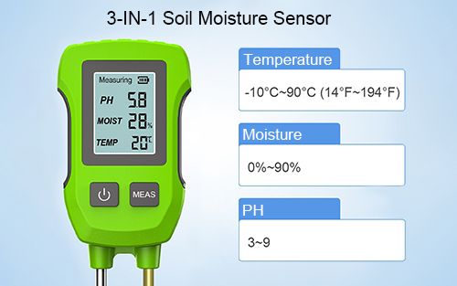Digital soil moisture sensor 3-in-1 function