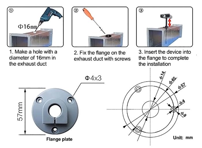 Digital temperature and humidity sensor installation