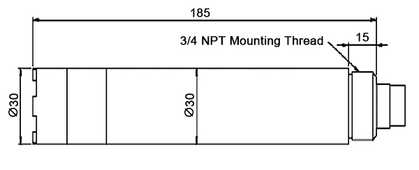 Dissolved oxygen sensor dimension
