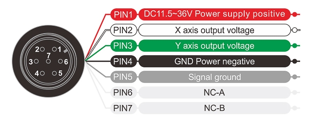 Dual axis MEMS inclinometer sensor wiring