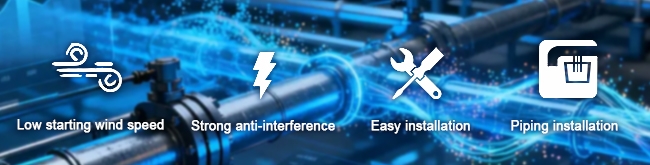 Duct air flow sensor feature